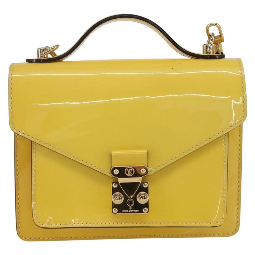 Louis Vuitton Monogram Vernis Monceau BB Handbag Mimosa Yellow